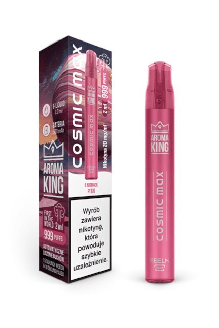 Jednorazowy e-papieros Aroma King Cosmic Max 999+ puffs 20mg - Dragon Fruit Jednorazowy e-papieros Aroma King Cosmic Max 999+ puffs 20mg - Dragon Fruit