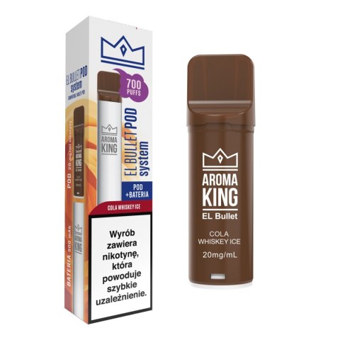 Wielorazówka Aroma King El Bullet + Wkład Cola Whisky Ice Wielorazówka Aroma King El Bullet + Wkład Cola Whisky Ice