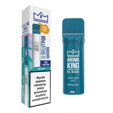 Wielorazówka Aroma King El Bullet + Wkład Kiwi Mix Ice Wielorazówka Aroma King El Bullet + Wkład Kiwi Mix Ice