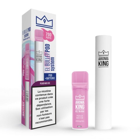 Wielorazówka Aroma King El Bullet + Wkład Peach Mix Ice Wielorazówka Aroma King El Bullet + Wkład Peach Mix Ice