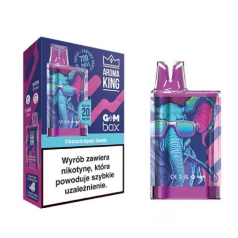 Aroma King GEM BOX - Jagoda Granat - 700 puffs 20mg Aroma King GEM BOX - Jagoda Granat - 700 puffs 20mg