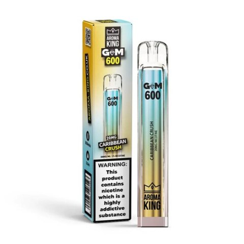 Jednorazowy e-papieros Aroma King Gem 700 puffs 0mg (bez nikotyny) - Caribbean Crush Jednorazowy e-papieros Aroma King Gem 700 puffs 0mg (bez nikotyny) - Caribbean Crush