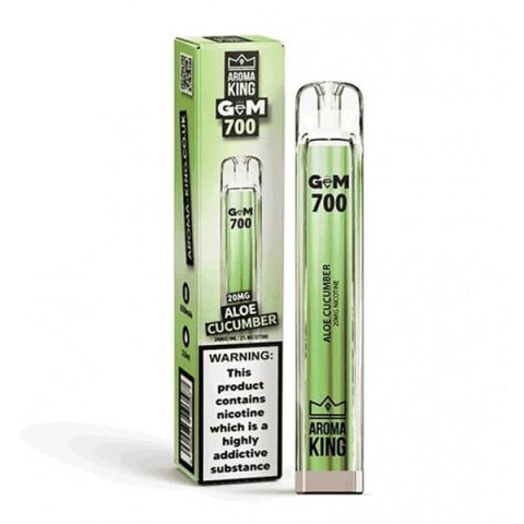 Jednorazowy e-papieros Aroma King Gem 700 puffs 20mg - Aloe Cucumber Jednorazowy e-papieros Aroma King Gem 700 puffs 20mg - Aloe Cucumber