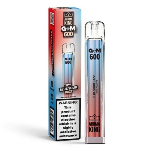 Jednorazowy e-papieros Aroma King Gem 700 puffs 20mg - Blue Sour Razz Jednorazowy e-papieros Aroma King Gem 700 puffs 20mg - Blue Sour Razz