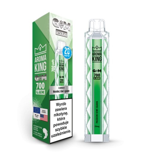 Jednorazowy e-papieros Aroma King GEM LUX 700 20mg - Passion Kiwi Guava Jednorazowy e-papieros Aroma King GEM LUX 700 20mg - Passion Kiwi Guava