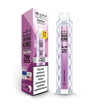 Jednorazowy e-papieros Aroma King GEM LUX 700 20mg - Rainbow Candy
