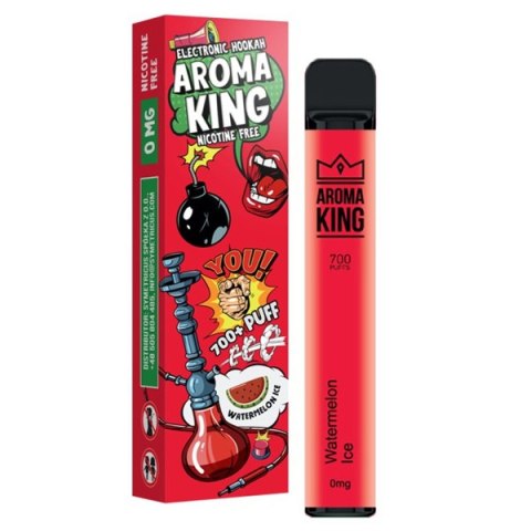 Jednorazowy e-papieros Aroma King Hookah 700 puffs 0mg (bez nikotyny) - Watermelon Ice Jednorazowy e-papieros Aroma King Hookah 700 puffs 0mg (bez nikotyny) - Watermelon Ice