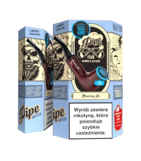 Jednorazowy e-papieros Aroma King Pipe Ray 700+ 20mg Salt - Bluberry Ice Jednorazowy e-papieros Aroma King Pipe Ray 700+ 20mg Salt - Bluberry Ice