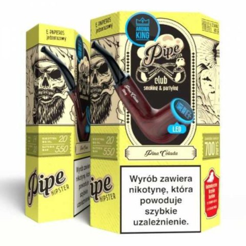 Jednorazowy e-papieros Aroma King Pipe Ray 700+ 20mg Salt - Pina Colada Jednorazowy e-papieros Aroma King Pipe Ray 700+ 20mg Salt - Pina Colada