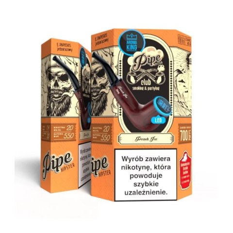 Jednorazowy e-papieros Aroma King Pipe Ray 700+ 20mg Salt - Strawberry Banana Jednorazowy e-papieros Aroma King Pipe Ray 700+ 20mg Salt - Strawberry Banana