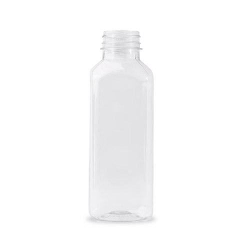 Butelka PET kwadratowa gładka z korkiem pojemność 100ml Butelka PET kwadratowa gładka z korkiem pojemność 100ml