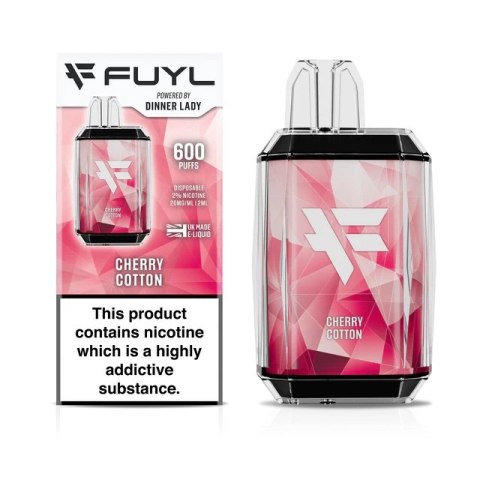 Jednorazowy e-papieros Dinner Lady FUYL 600 puffs 20mg - Cherry Cotton Jednorazowy e-papieros Dinner Lady FUYL 600 puffs 20mg - Cherry Cotton