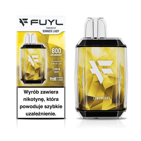 Jednorazowy e-papieros Dinner Lady FUYL 600 puffs 20mg - Lemon Tart Jednorazowy e-papieros Dinner Lady FUYL 600 puffs 20mg - Lemon Tart