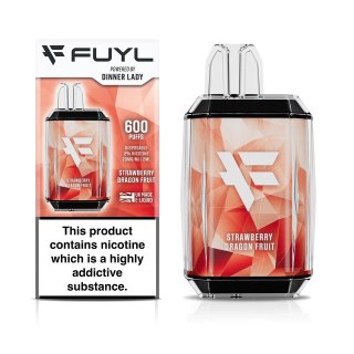 Jednorazowy e-papieros Dinner Lady FUYL 600 puffs 20mg - Strawberry Dragonfruit