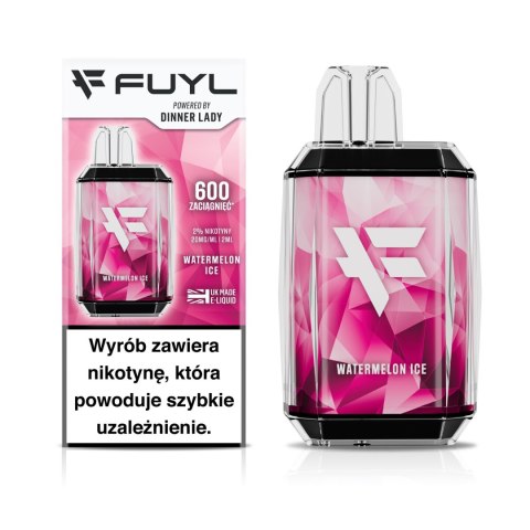 Jednorazowy e-papieros Dinner Lady FUYL 600 puffs 20mg - Watermelon Ice Jednorazowy e-papieros Dinner Lady FUYL 600 puffs 20mg - Watermelon Ice