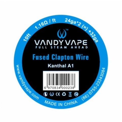 Drut Vandy Vape - Fused Clapton Coil Wire KA1 (2*24ga + 32ga 10ft) Drut Vandy Vape - Fused Clapton Coil Wire KA1 (2*24ga + 32ga 10ft)
