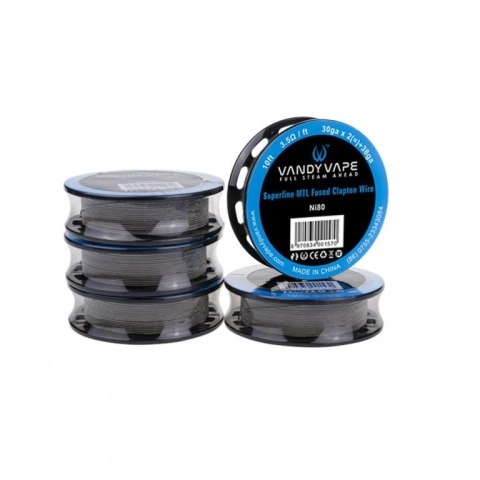 Drut Vandy Vape - Superfine MTL Coil Wire Ni80 (30ga x2 + 38ga 10ft) Drut Vandy Vape - Superfine MTL Coil Wire Ni80 (30ga x2 + 38ga 10ft)