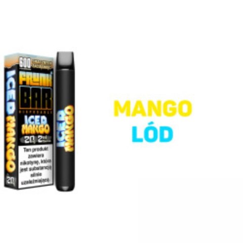 Jednorazowy e-papieros FRUNK BAR 800+ 20mg - Iced Mango Jednorazowy e-papieros FRUNK BAR 800+ 20mg - Iced Mango