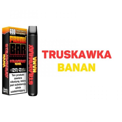 Jednorazowy e-papieros FRUNK BAR 800+ 20mg - Strawberry Nana Jednorazowy e-papieros FRUNK BAR 800+ 20mg - Strawberry Nana