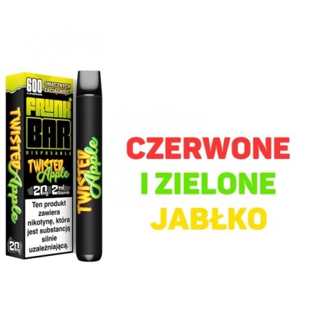 Jednorazowy e-papieros FRUNK BAR 800+ 20mg - Twisted Apple Jednorazowy e-papieros FRUNK BAR 800+ 20mg - Twisted Apple