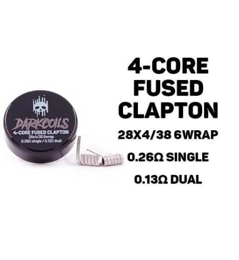 Grzałka DARK COILS - 0,13Ω 4-Core Fused Clapton Grzałka DARK COILS - 0,13Ω 4-Core Fused Clapton