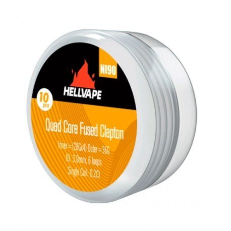 Grzałka Hellvape - 0,20Ω Ni90 Quad Core Fused Clapton Grzałka Hellvape - 0,20Ω Ni90 Quad Core Fused Clapton