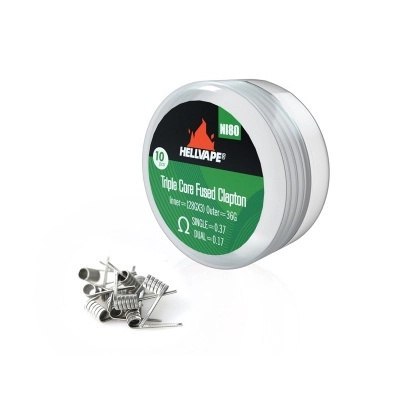 Grzałka Hellvape - 0,17Ω Ni80 Triple Core Fused Claptons Grzałka Hellvape - 0,17Ω Ni80 Triple Core Fused Claptons