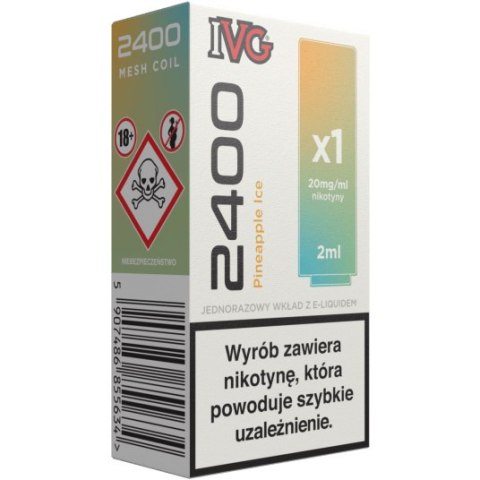 Wkład do e-papierosa IVG 2400 - Pineapple Ice 20mg Wkład do e-papierosa IVG 2400 - Pineapple Ice 20mg