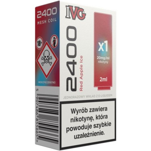 Wkład do e-papierosa IVG 2400 - Red Apple Ice 20mg Wkład do e-papierosa IVG 2400 - Red Apple Ice 20mg
