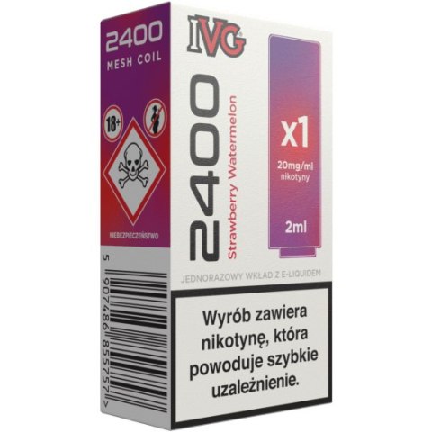 Wkład do e-papierosa IVG 2400 - Strawberry Watermelon 20mg Wkład do e-papierosa IVG 2400 - Strawberry Watermelon 20mg
