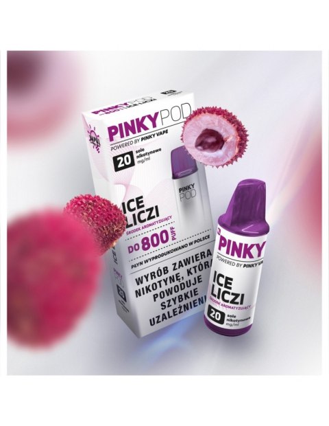 Wkład do e-papierosa Pinky POD - Ice Liczi 20mg Wkład do e-papierosa Pinky POD - Ice Liczi 20mg