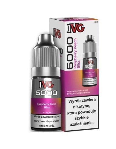 Liquid IVG 6000 Salt 20mg - Raspberry Peach Bliss Liquid IVG 6000 Salt 20mg - Raspberry Peach Bliss