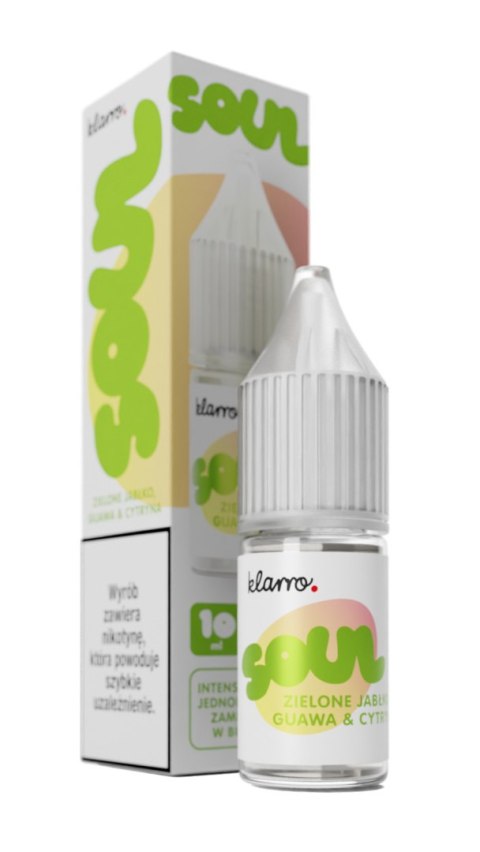 Liquid Klarro Soul Salt 20 mg - Zielone Jabłko Guawa Cytryna Liquid Klarro Soul Salt 20 mg - Zielone Jabłko Guawa Cytryna