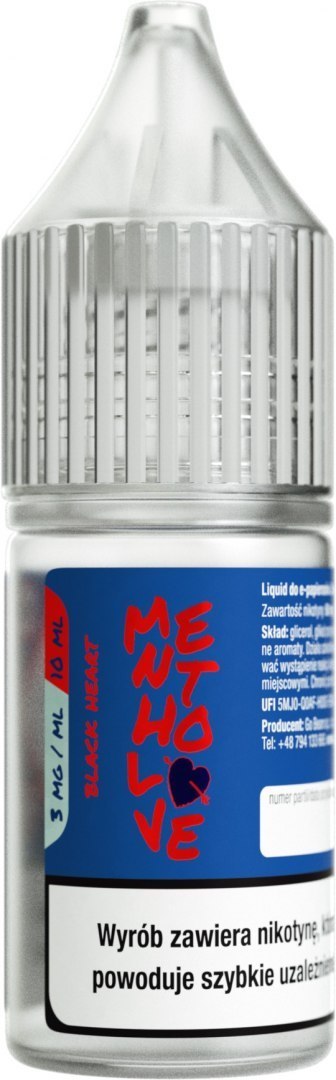 Liquid Mentholove - Black Heart 3mg Liquid Mentholove - Black Heart 3mg