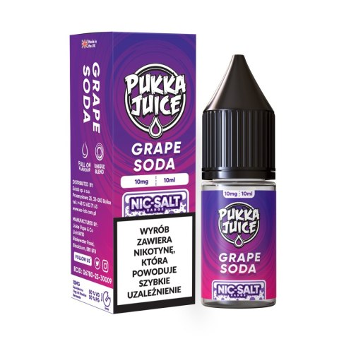 Liquid Pukka Juice Salt 10mg - Grape Soda Liquid Pukka Juice Salt 10mg - Grape Soda