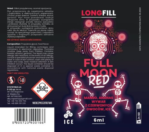 Longfill Full Moon - Red 6/60ml Longfill Full Moon - Red 6/60ml