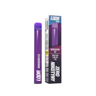 Jednorazowy e-papieros LQDR Bar 800 puffs 0mg (bez nikotyny) - Winogrono Ice