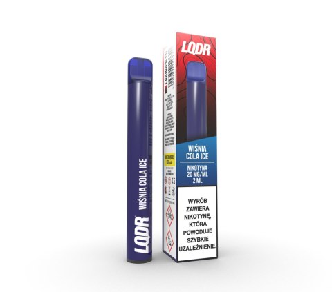 Jednorazowy e-papieros LQDR Bar 800 Puffs 20mg - Wiśnia Cola Ice Jednorazowy e-papieros LQDR Bar 800 Puffs 20mg - Wiśnia Cola Ice