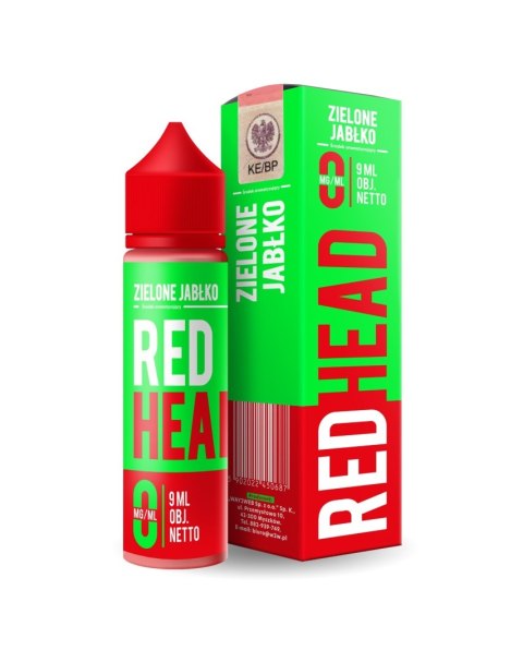 Longfill RedHead - Zielone Jabłko 9/60ml Longfill RedHead - Zielone Jabłko 9/60ml