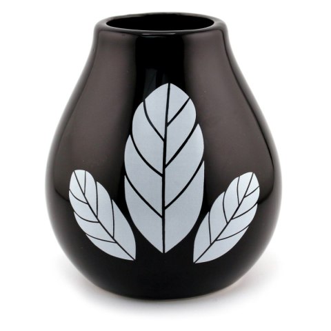 Ceramiczna tykwa do yerba mate - Luka Hoja Black 350 ml Ceramiczna tykwa do yerba mate - Luka Hoja Black 350 ml