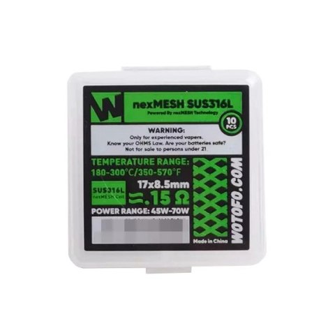 Grzałka NexMesh - 0,15Ω SUS316L Grzałka NexMesh - 0,15Ω SUS316L