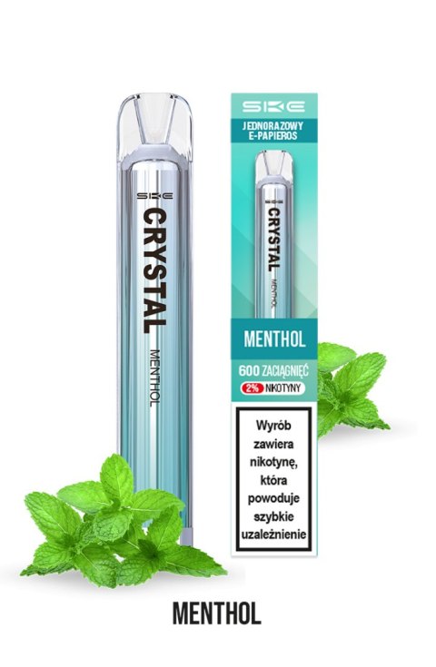 Jednorazowy e-papieros SKE Crystal 600 Puffs 20mg - Menthol Jednorazowy e-papieros SKE Crystal 600 Puffs 20mg - Menthol
