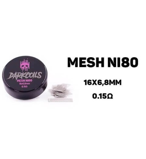 Grzałka Mesh DARK COILS - 0,15Ω Ni80 (10 szt.) Grzałka Mesh DARK COILS - 0,15Ω Ni80 (10 szt.)