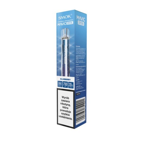 Jednorazowy e-papieros Smok Mavic Crystal 700 Puffs 20mg - Blueberry Jednorazowy e-papieros Smok Mavic Crystal 700 Puffs 20mg - Blueberry
