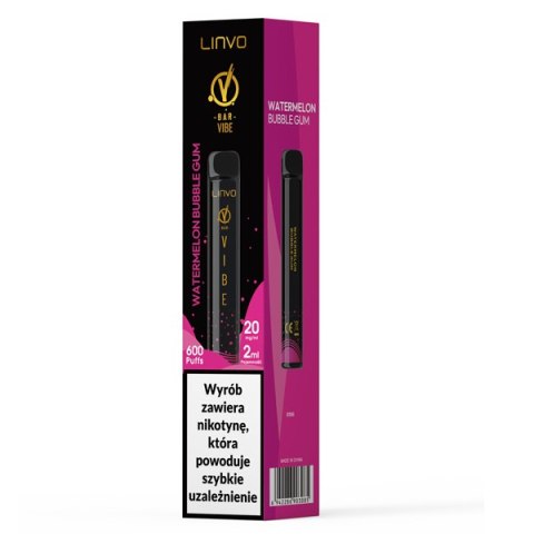 VBar Vibe - Watermelon Bubblegum - 20mg - 600 puffs VBar Vibe - Watermelon Bubblegum - 20mg - 600 puffs