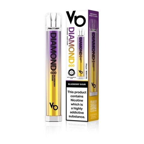 Jednorazowy e-papieros Vapes Bars Diamond 600 - Blueberry Sour Jednorazowy e-papieros Vapes Bars Diamond 600 - Blueberry Sour