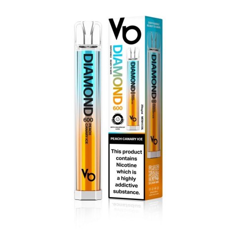 Jednorazowy e-papieros Vapes Bars Diamond 600 - Peach Canary Ice Jednorazowy e-papieros Vapes Bars Diamond 600 - Peach Canary Ice