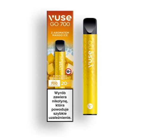 Jednorazowy e-papieros Vuse Go 700 puffs 20mg - Mango Ice Jednorazowy e-papieros Vuse Go 700 puffs 20mg - Mango Ice