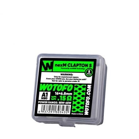 Grzałka Wotofo - 0,15Ω A1 Ni80 NexMesh Clapton S (5 szt.) Grzałka Wotofo - 0,15Ω A1 Ni80 NexMesh Clapton S (5 szt.)