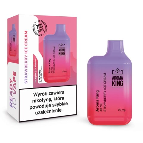 Aroma King Mini Bar 700 Puffs - Strawberry Ice Cream Aroma King Mini Bar 700 Puffs - Strawberry Ice Cream